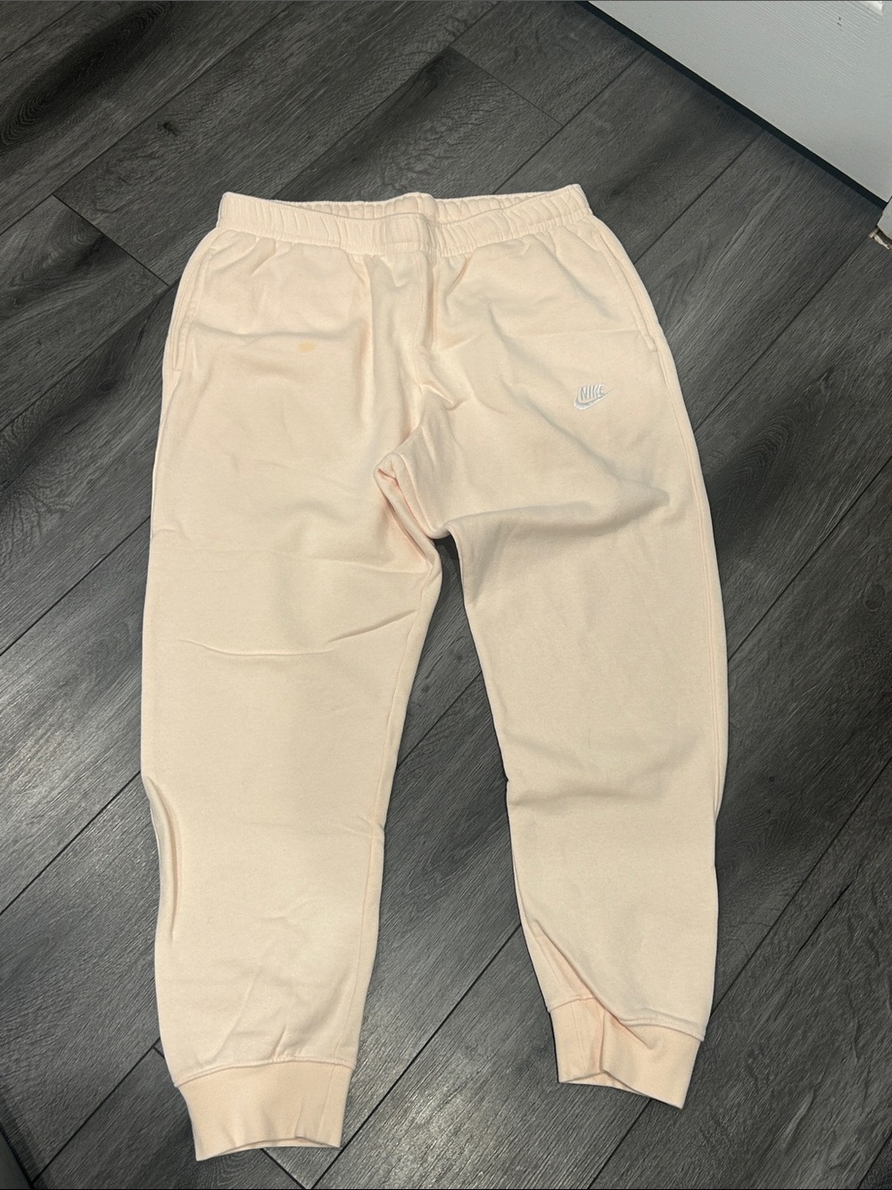 Nike Light Pink-Cream Fleece Joggers